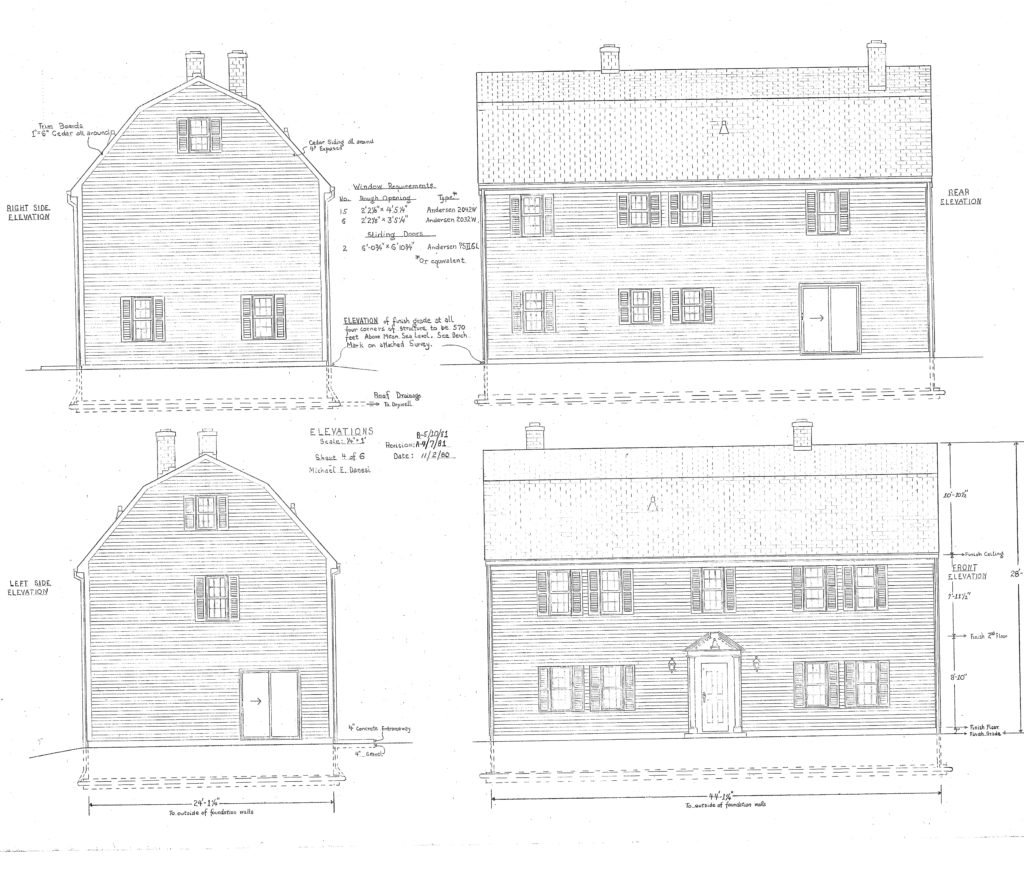 House plans I drew in 1980